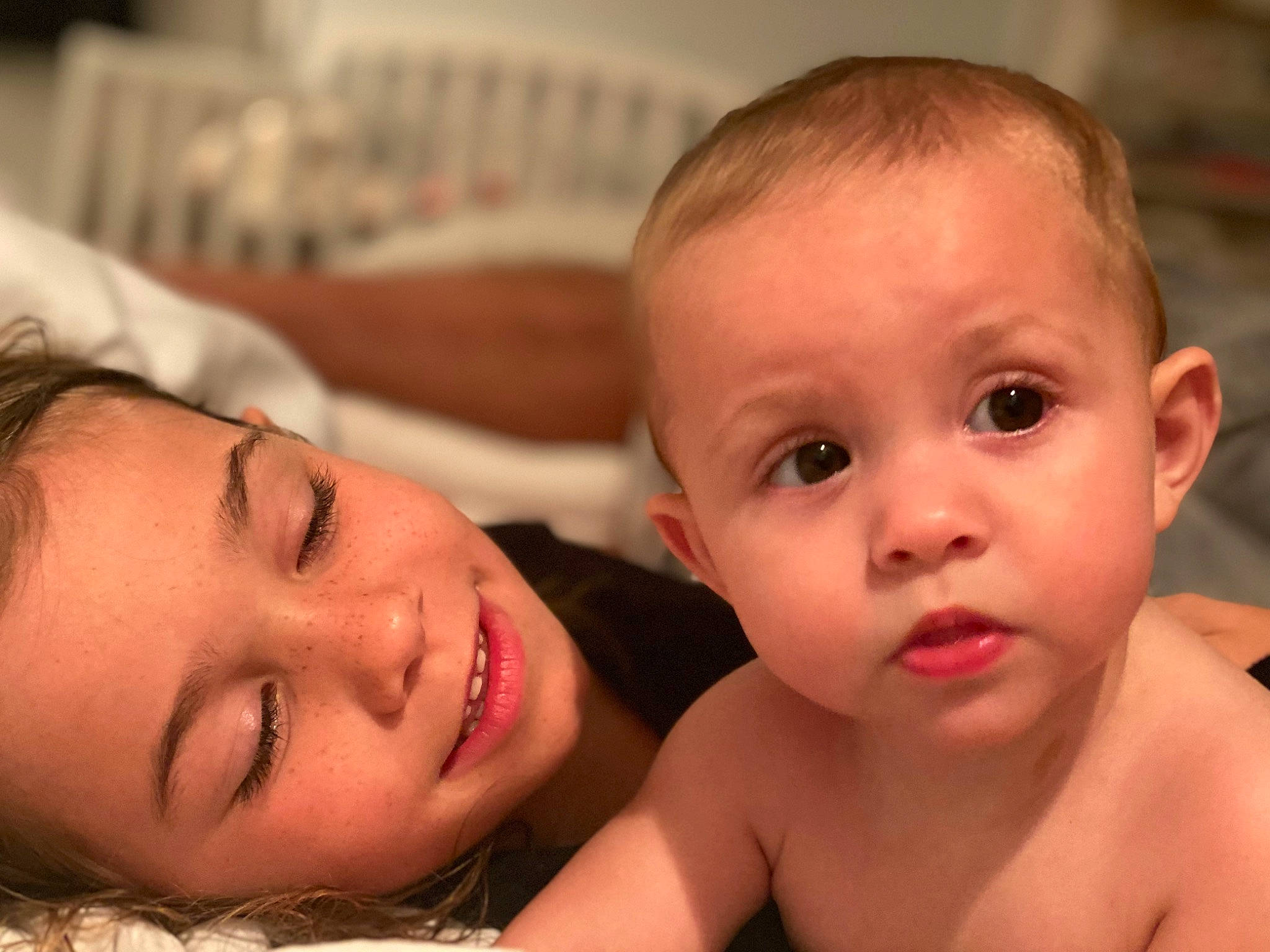 Cali is registered to the contest to win money with this photo: baby, blond, cheek, child, close_up, comfort, eyebrow, eyelash, facial_expression, forehead, fun, hair, happy, iris, joy, lip, mouth, neck, nose, person