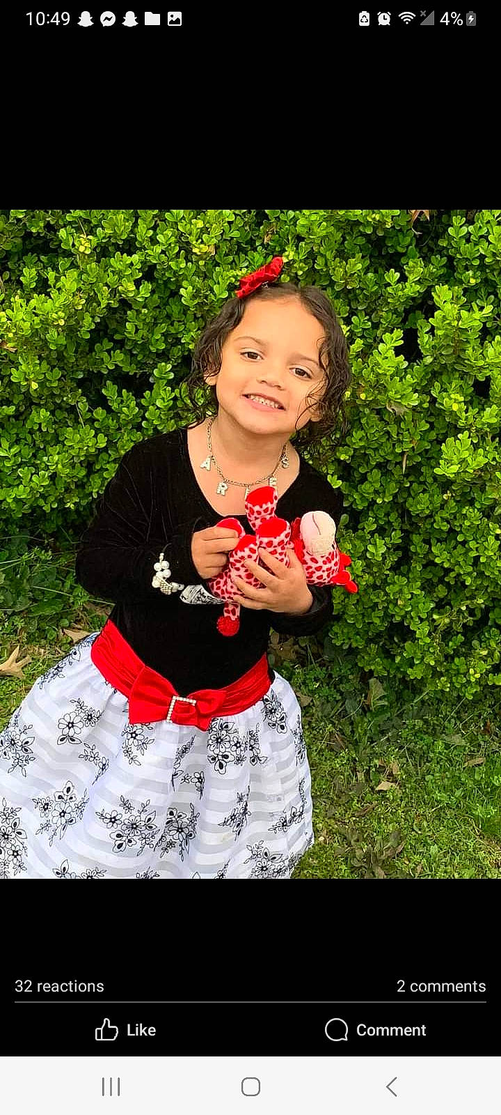 Jewell joined the competition — help win amazing prizes! accessories, child, clothing, dress, earring, face, female, flower, flowerarrangement, geranium, grass, head, jewelry, necklace, person, petal, photography, plant, portrait, rose