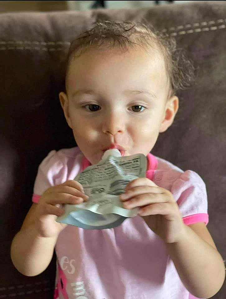 Rylinn joined the competition — help win amazing prizes! arm, baby, baby_toddler_clothing, cheek, child, clothing, couch, eyelash, finger, fun, hand, happy, iris, lip, nose, person, pink, sleeve, smile, thumb
