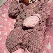 Saira joined the competition — help win amazing prizes! baby, sleeping, pacifier, pink, blanket, mittens, headband, flower, cozy, cute, soft, infant, newborn, clothing, socks, textured, heart_pattern, lying_down, peaceful, portrait
