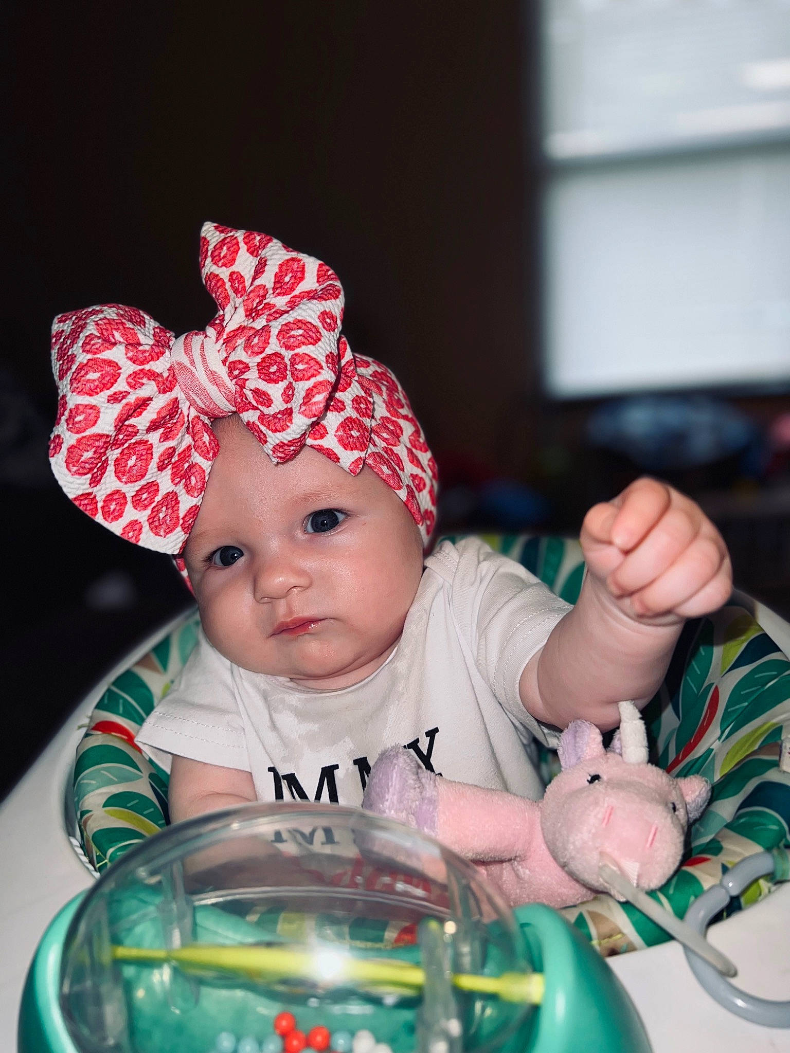 Braelynn joined the competition — help win amazing prizes! baby, baby_products, baby_toddler_clothing, cap, child, christmas, costume_hat, drinkware, event, fashion_accessory, happy, hat, headwear, holiday, knit_cap, party_supply, person, sitting, skin, sleeve