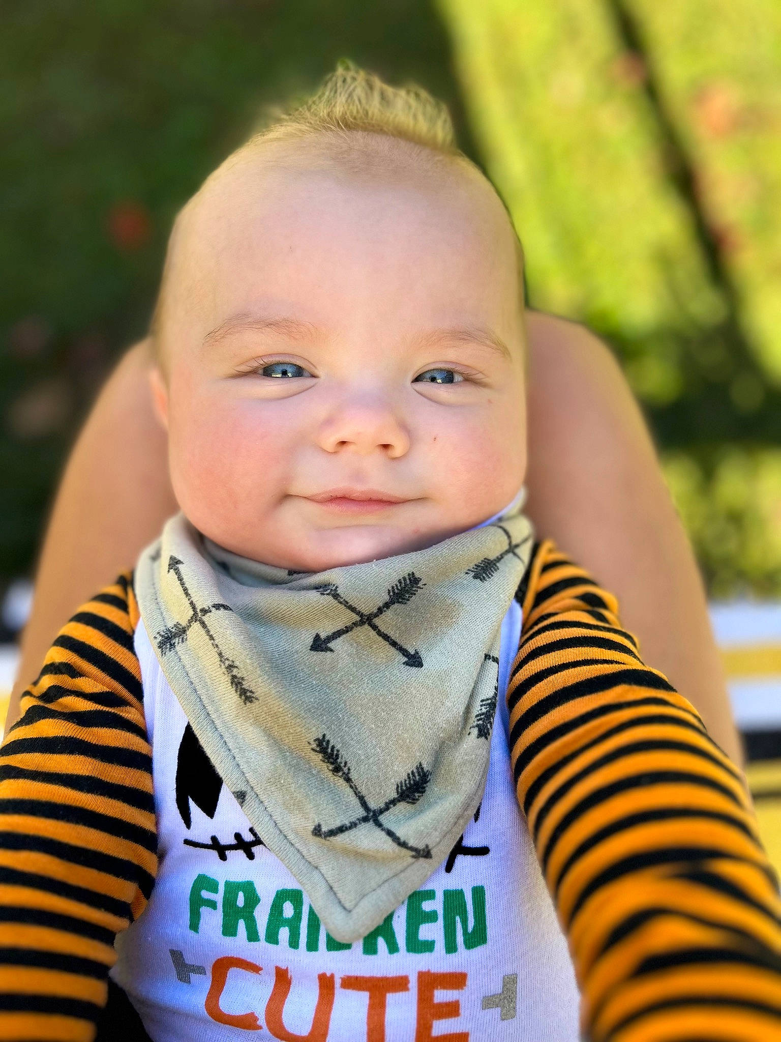 Gage joined the competition — help win amazing prizes! baby, baby_toddler_clothing, child, chin, eye, eyebrow, grass, happy, iris, leisure, lip, neck, outerwear, people_in_nature, person, plant, skin, sleeve, smile, toddler