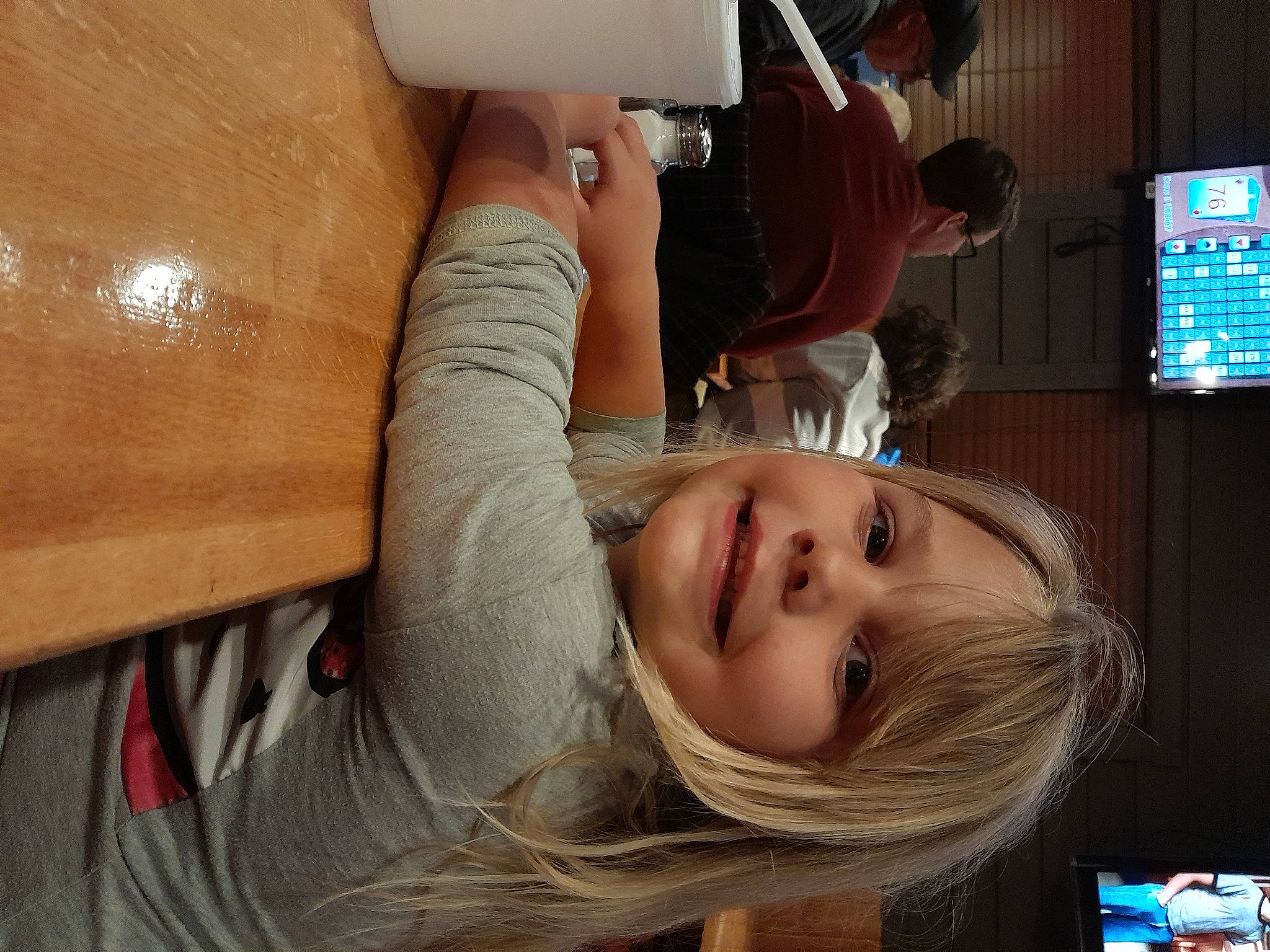 Kylie joined the competition — help win amazing prizes! child, elbow, eyelash, eyewear, flooring, fun, gesture, happy, hardwood, human_leg, joy, leisure, mouth, neck, nose, person, room, smile, television, thigh