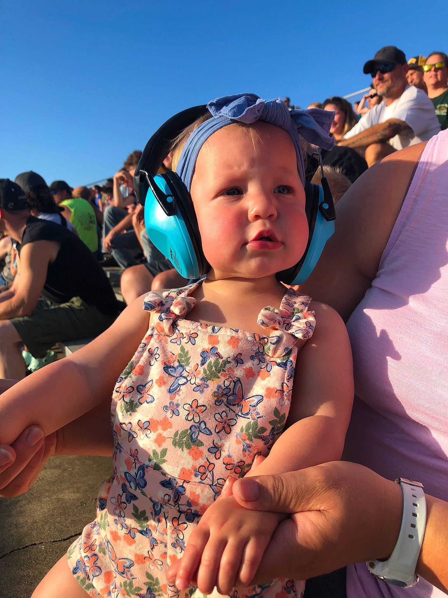 Eleanor joined the competition — help win amazing prizes! child, crowd, event, eyewear, fun, hand, happy, hat, headwear, human, landscape, leisure, person, personal_protective_equipment, pink, recreation, sky, summer, toddler, tourism
