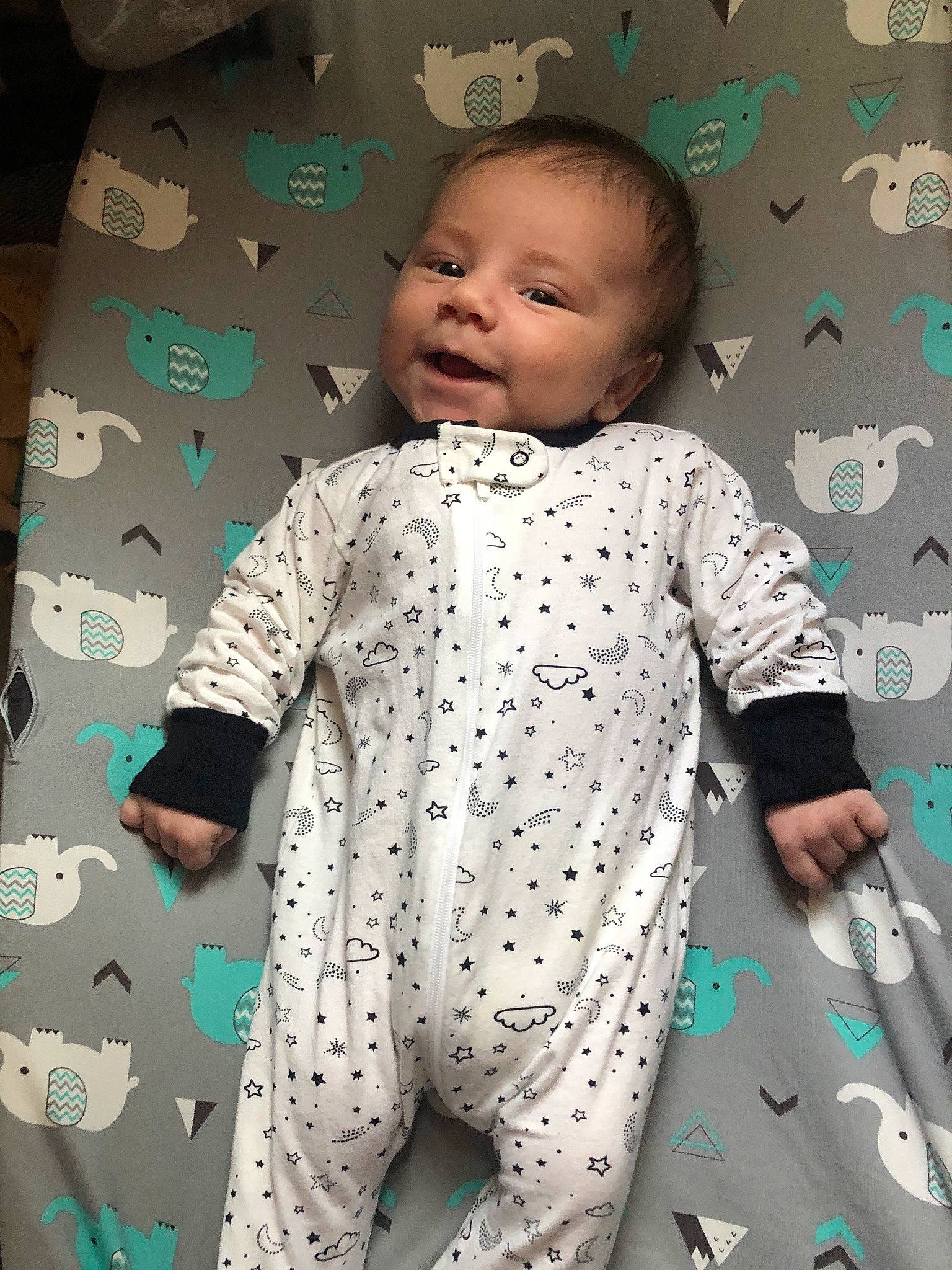 Everett is registered to the contest to win money with this photo: baby, baby_toddler_clothing, child, person, skin, smile, toddler