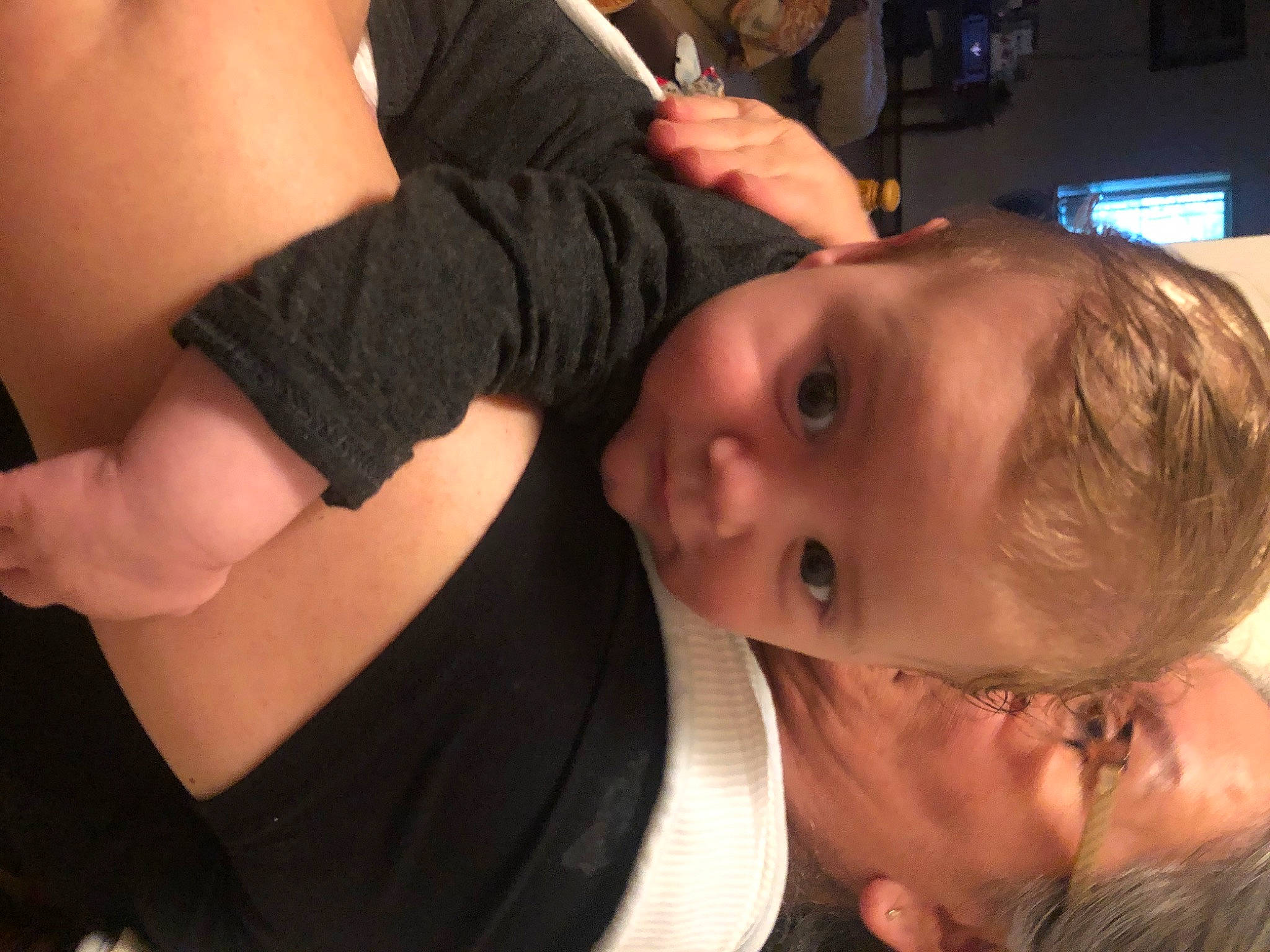 Everett joined the competition — help win amazing prizes! arm, cheek, chest, hand, mouth, muscle, neck, pain, person, throat