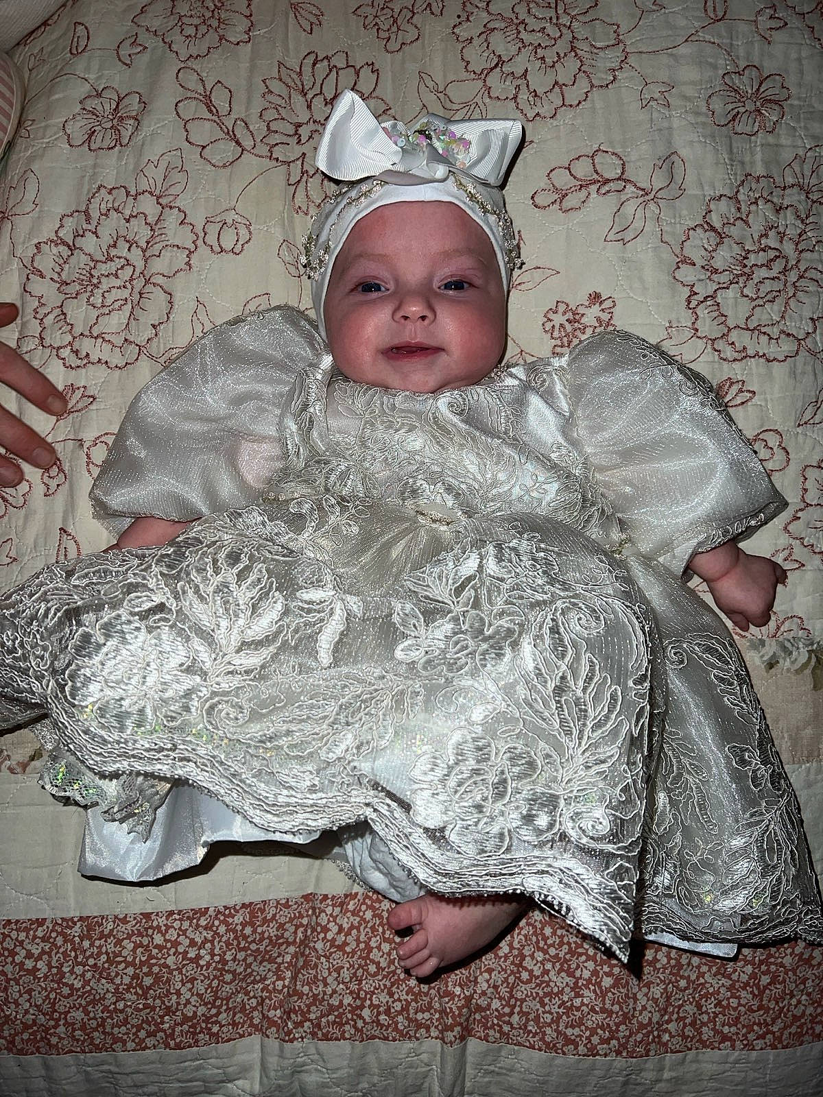 Noelle joined the competition — help win amazing prizes! baby, baby_toddler_clothing, chair, child, comfort, embellishment, event, fashion_accessory, fun, fur, hair_accessory, happy, headpiece, headwear, pattern, person, room, sitting, smile, textile