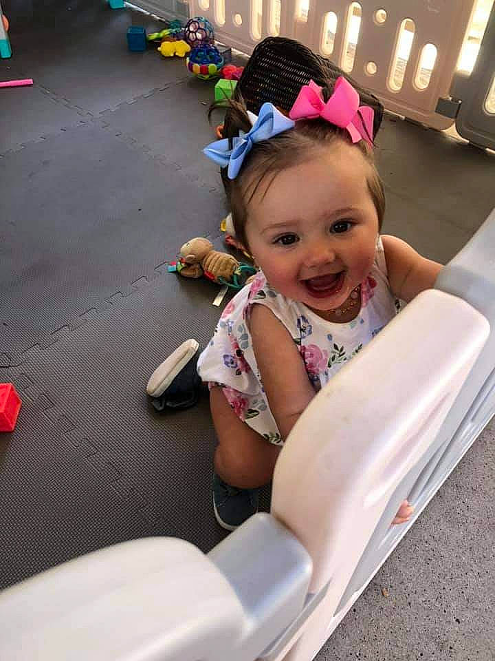 Charleigh joined the competition — help win amazing prizes! arm, auto_part, baby, child, dress, event, fashion_accessory, fun, happy, human_body, leisure, magenta, motor_vehicle, person, pink, product, recreation, sitting, skin, smile