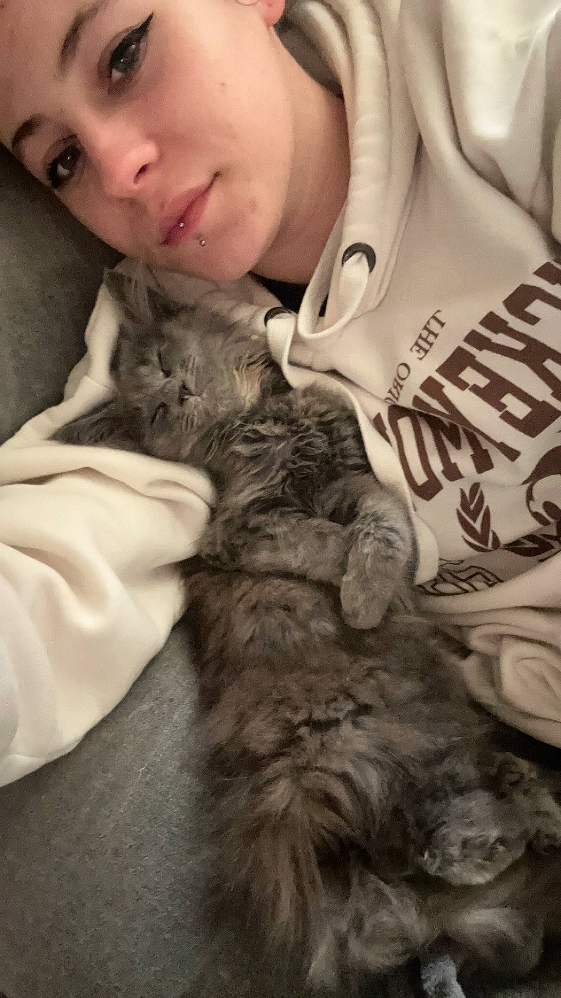 Vahiana participe au concours pour gagner de l'argent avec cette photo : canidae, carnivore, cat, child, comfort, companion_dog, dog_breed, domestic_short_haired_cat, ear, felidae, fur, gesture, grey, hairstyle, happy, interaction, skin, small_to_medium_sized_cats, snout, whiskers