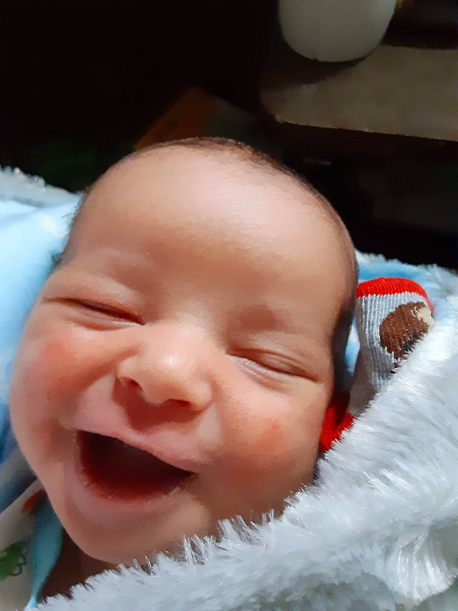 Deandre is registered to the contest to win money with this photo: baby, cheek, child, chin, eyebrow, eyelash, face, facial_expression, fun, happy, head, human, iris, lip, mouth, nose, people, person, skin, smile