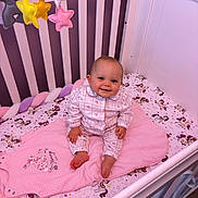 Raven-Athena joined the competition — help win amazing prizes! baby, crib, pajamas, unicorn, pink, smile, toy, stuffed_animal, plush, bedding, nursery, child, infant, bed, decor, happy, cute, sleepwear, room, toddler