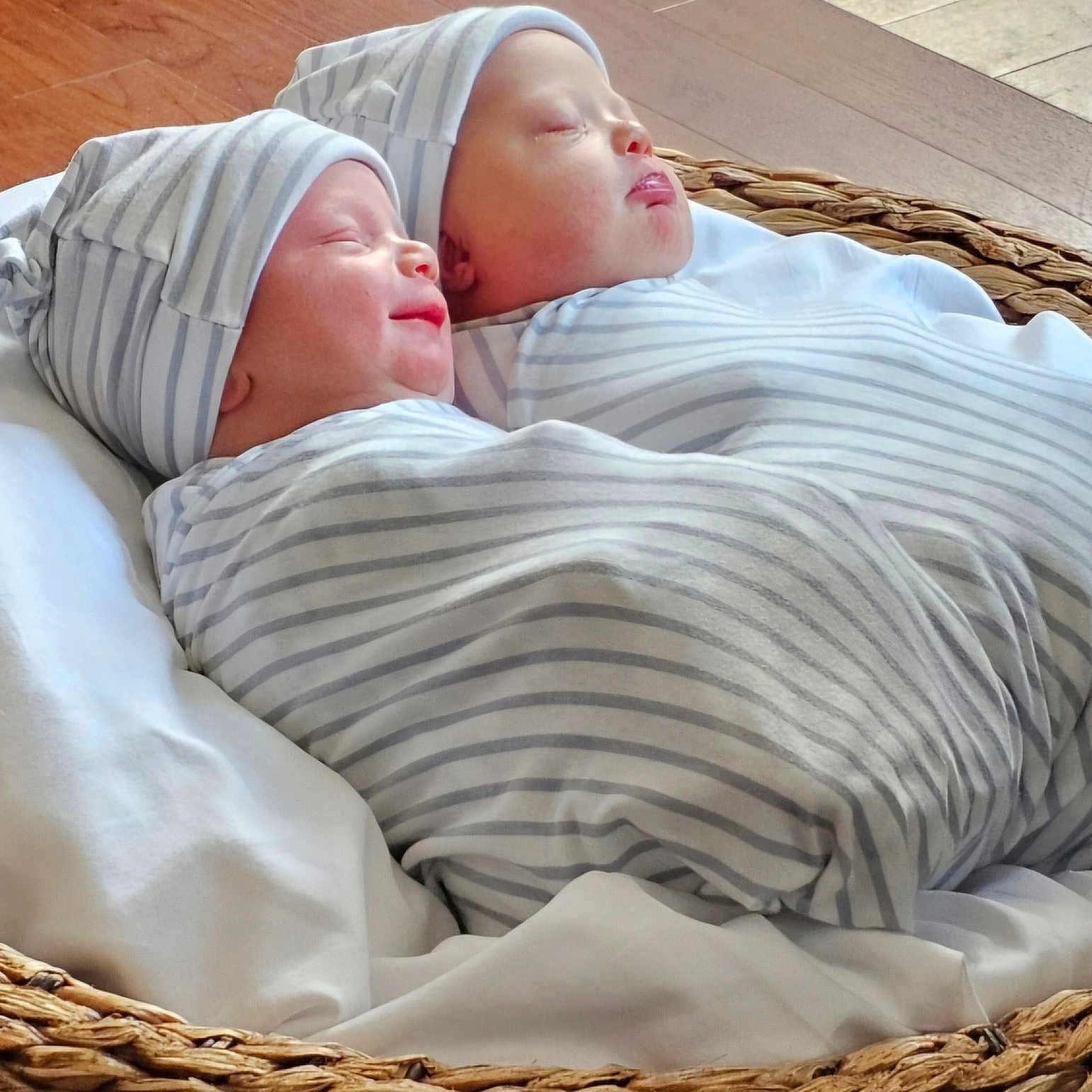 Ethan And Wyatt joined the competition — help win amazing prizes! baby, bed, blanket, face, furniture, head, infantbed, newborn, person, sleeping