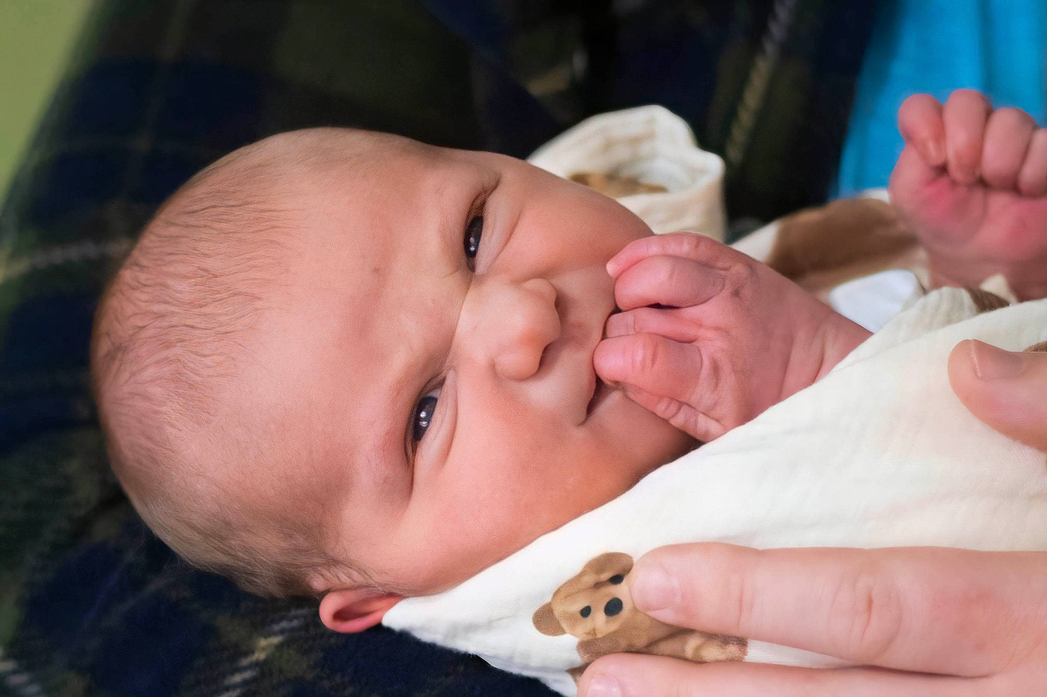 Riley is registered to the contest to win money with this photo: baby, baby_toddler_clothing, cheek, child, ear, eye, eyebrow, eyelash, finger, gesture, hand, happy, lip, mouth, nail, nose, person, skin, thumb, toddler