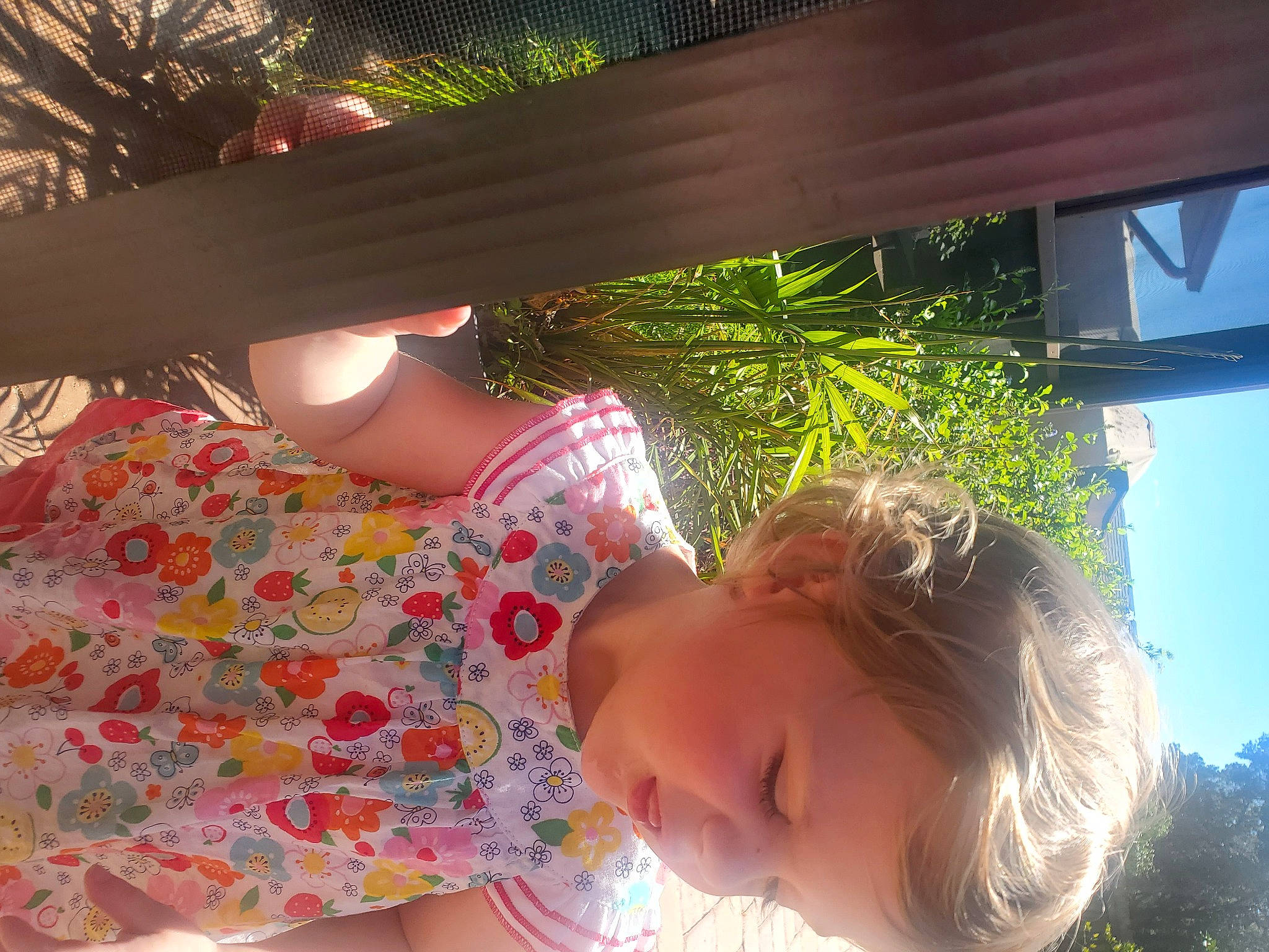 Lilianna is registered to the contest to win money with this photo: beauty, child, fun, grass, happy, leaf, leisure, light, pattern, people_in_nature, person, photograph, plant, shade, sky, sunlight, tints_and_shades, toddler, tree, window