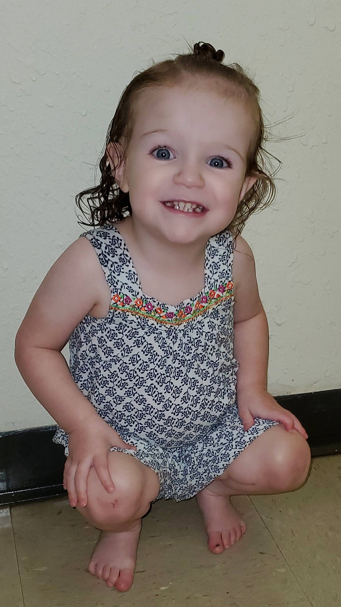 Adalynn joined the competition — help win amazing prizes! baby_toddler_clothing, cheek, day_dress, eye, face, flash_photography, hair, happy, head, human_leg, iris, joy, lip, neck, one_piece_garment, person, shoulder, skin, sleeve, smile