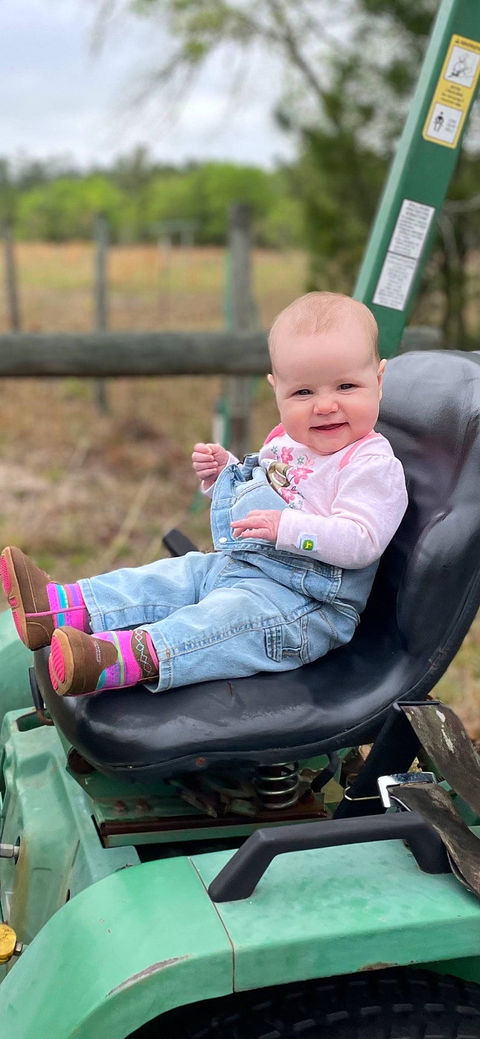 Gracie joined the competition — help win amazing prizes! baby, baby_carriage, baby_toddler_clothing, chair, child, comfort, eye, facial_expression, fun, grass, happy, joy, lap, leg, leisure, mammal, person, skin, smile, toddler