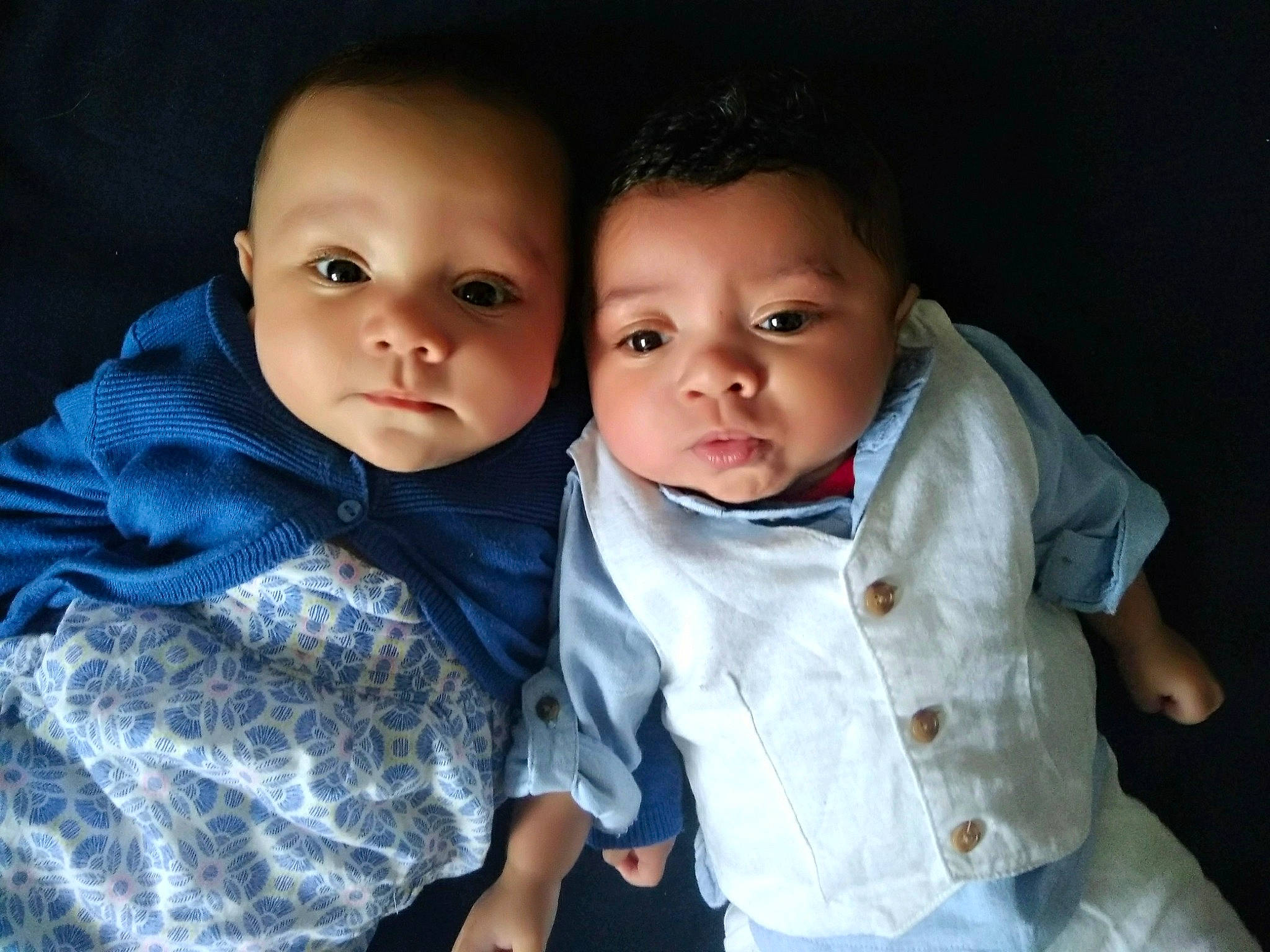 Achille Et Alma participe au concours pour gagner de l'argent avec cette photo : baby, cheek, child, cool, eye, face, fun, happy, head, human, interaction, iris, lip, love, nose, outerwear, people, person, skin, smile