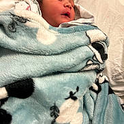 Acito is registered to the contest to win money with this photo: newborn, baby, sleeping, blanket, blue_blanket, pillow, soft_texture, infant, wrapped, peaceful, closeup, face, indoors, cute, resting, child, cozy, warm, portrait, young