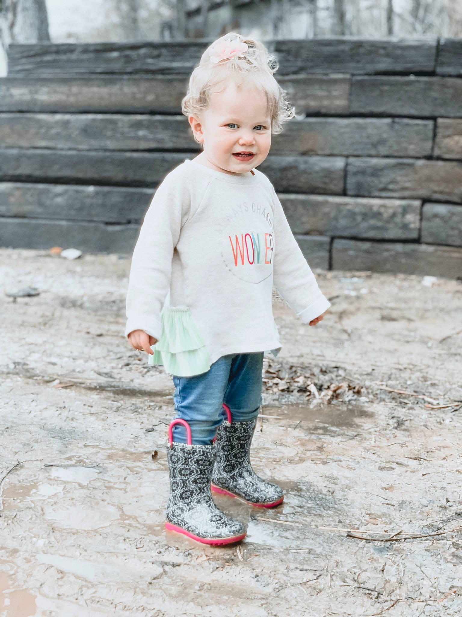 Hartley joined the competition — help win amazing prizes! child, child_model, footwear, outerwear, pattern, people, person, photograph, photography, play, portrait_photography, shoe, sleeve, smile, standing, t_shirt, toddler, trousers, vacation, walking