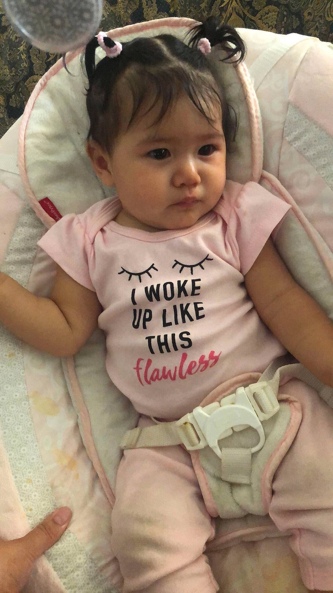 Amaryllis joined the competition — help win amazing prizes! baby, baby_products, baby_toddler_clothing, cheek, child, cool, daughter, ear, forehead, nose, person, pink, product, skin, sleeve, smile, toddler