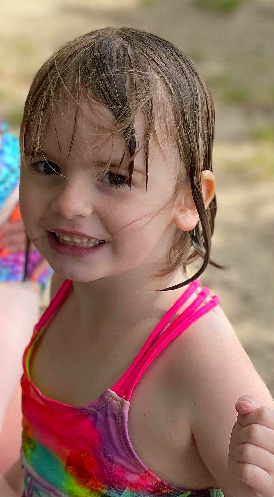 Violet joined the competition — help win amazing prizes! child, chin, cool, eyebrow, facial_expression, fun, grass, hair, happy, human_body, iris, joy, leisure, lip, neck, nose, person, pink, skin, smile