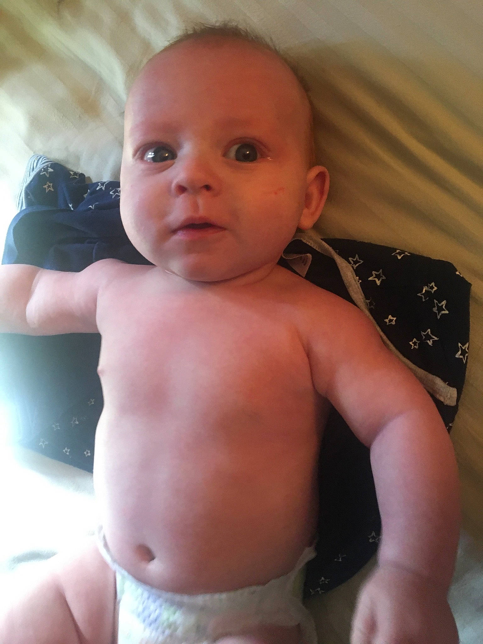 Iverson joined the competition — help win amazing prizes! abdomen, arm, baby, barechested, cheek, chest, child, eye, face, head, lip, male, mouth, muscle, neck, person, skin, stomach, thumb, toddler
