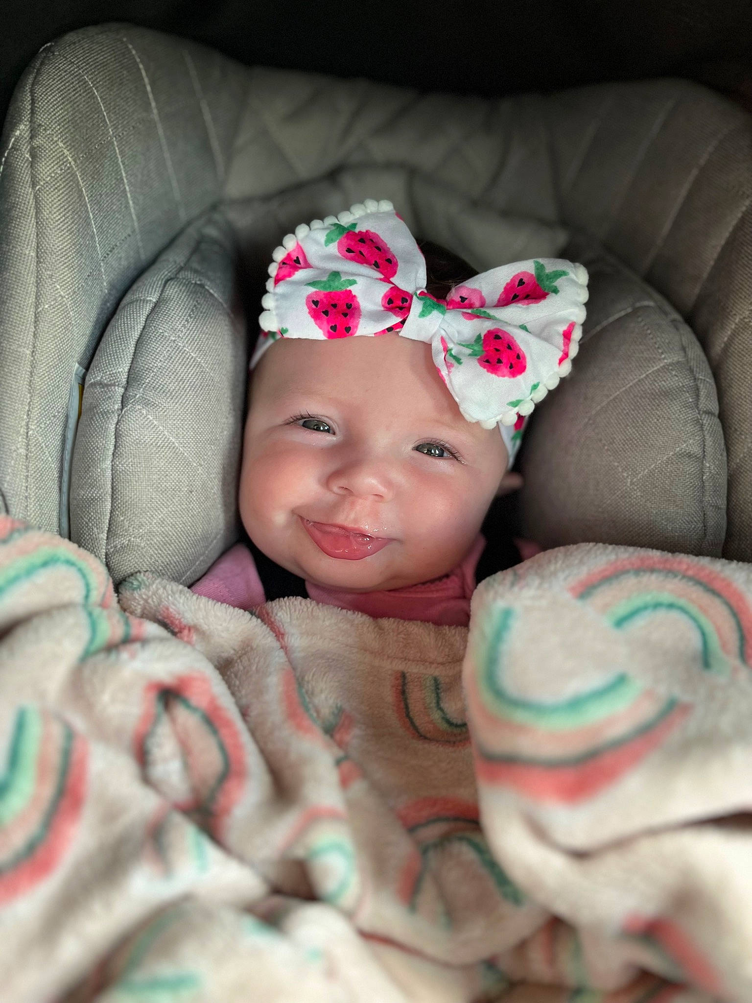 Laylana joined the competition — help win amazing prizes! baby, baby_sleeping, baby_toddler_clothing, cap, cheek, chin, comfort, eye, eyebrow, happy, head, headband, headgear, headwear, linens, lip, mouth, person, petal, pink