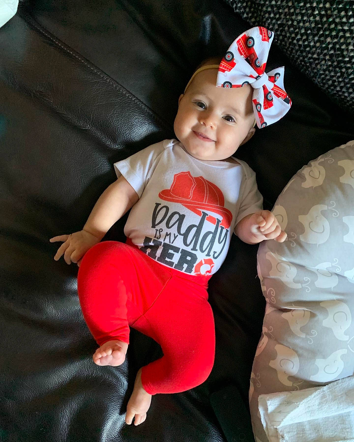 Vera joined the competition — help win amazing prizes! baby, baby_toddler_clothing, black, child, comfort, costume_hat, finger, flash_photography, happy, headwear, human_body, human_leg, joy, outerwear, person, pink, sleeve, smile, t_shirt, textile