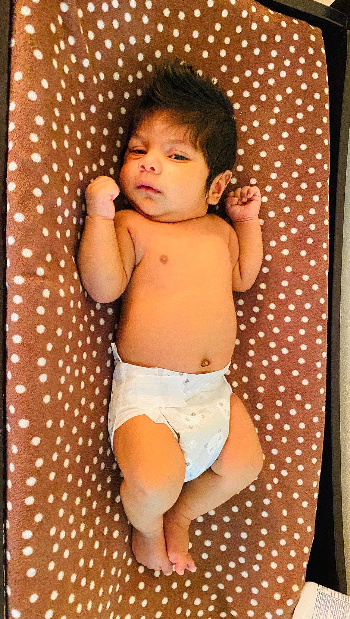 Dion joined the competition — help win amazing prizes! abdomen, baby, child, design, pattern, person, polka_dot, skin, stomach, toddler
