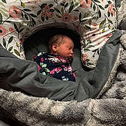 Avery joined the competition — help win amazing prizes! newborn, baby, sleeping, blanket, floral, pillow, soft, cozy, indoors, bedroom, rest, child, infant, cute, warm, wrapped, comfort, peaceful, portrait, fabric
