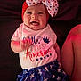 Avery is registered to the contest to win money with this photo: baby, child, smiling, happy, headband, bow, stars, clothing, shirt, shorts, patriotic, red, white, blue, infant, person, portrait, cute, celebration, fun