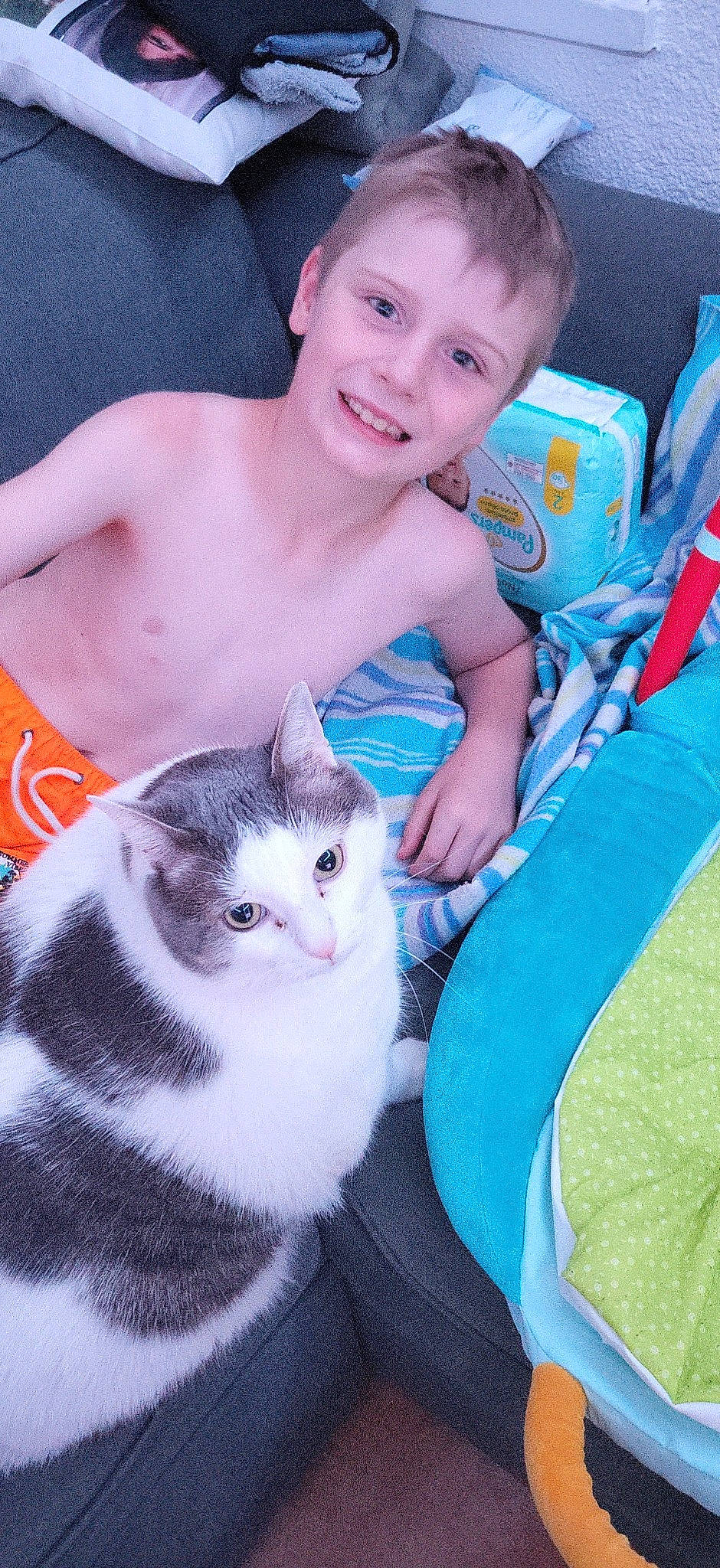 Erwann participe au concours pour gagner de l'argent avec cette photo : beauty, blue, carnivore, cat, chair, eye, felidae, grass, hair, happy, head, joy, organ, person, photograph, skin, small_to_medium_sized_cats, smile, snapshot, tree