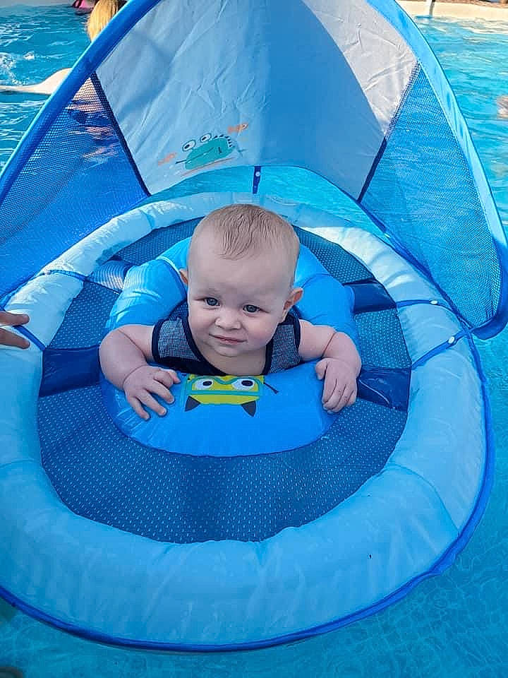 Mason joined the competition — help win amazing prizes! aqua, azure, baby, baby_products, beauty, blue, child, circle, comfort, electric_blue, fun, leisure, person, photograph, product, recreation, sitting, snapshot, tent, toddler