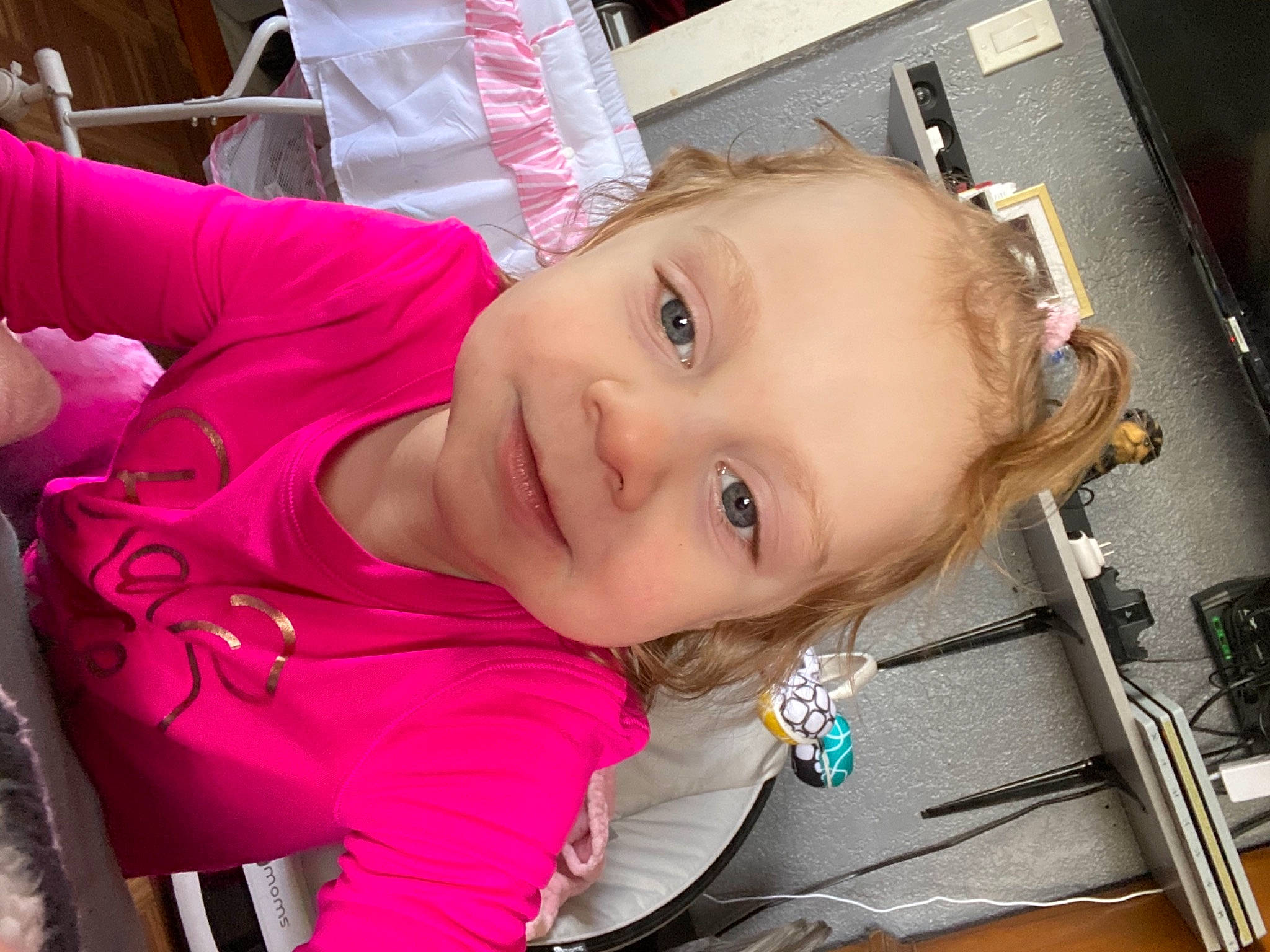 Davina joined the competition — help win amazing prizes! baby, baby_carriage, baby_toddler_clothing, cheek, child, chin, eyebrow, eyelash, fun, happy, iris, lip, magenta, mouth, nose, person, pink, product, skin, smile