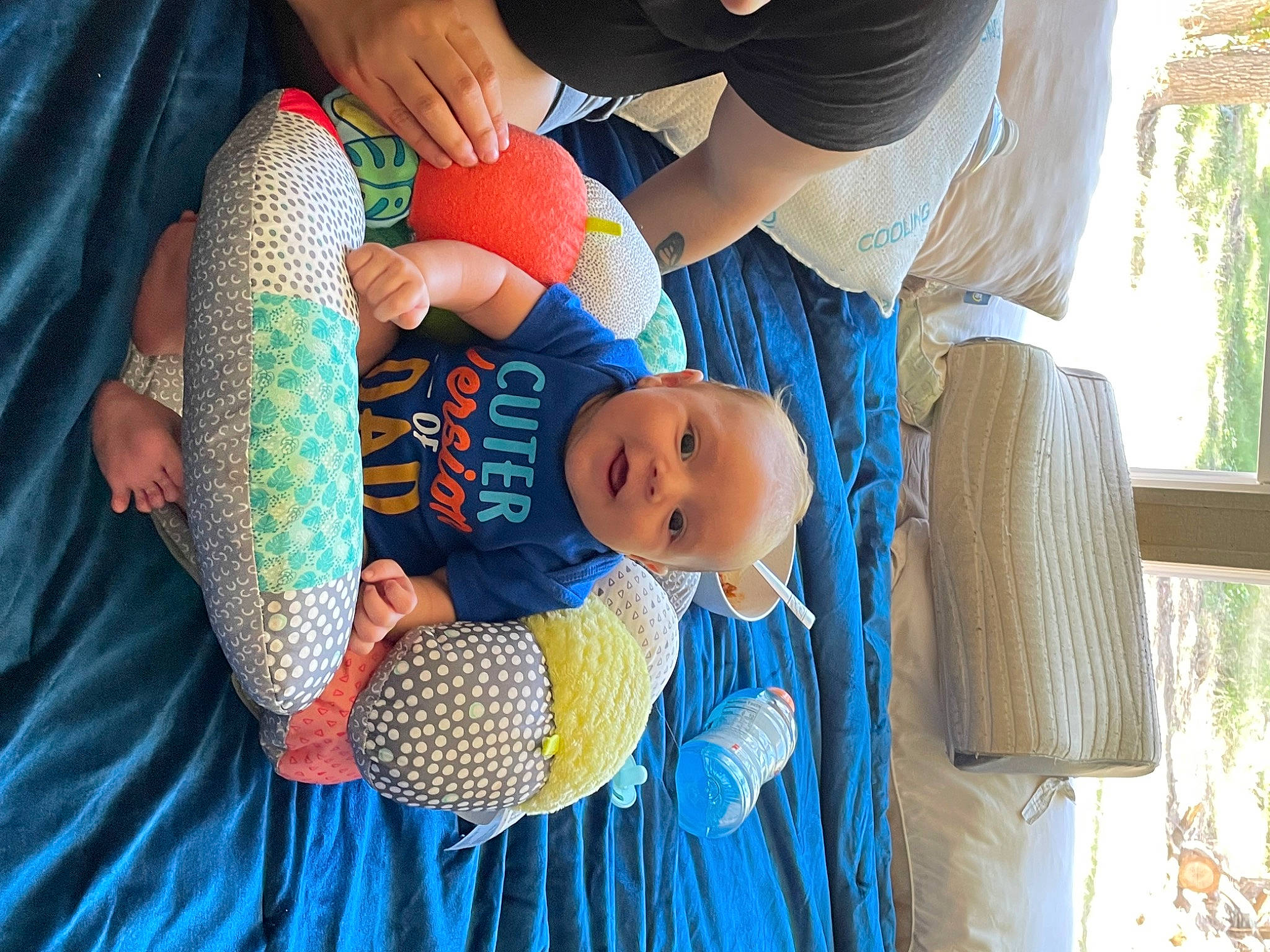 Ares is registered to the contest to win money with this photo: abdomen, baby, baby_products, baby_safety, baby_toddler_clothing, child, comfort, curtain, fun, grass, hand, happy, infant_bed, pattern, person, plant, play, sitting, skin, toddler