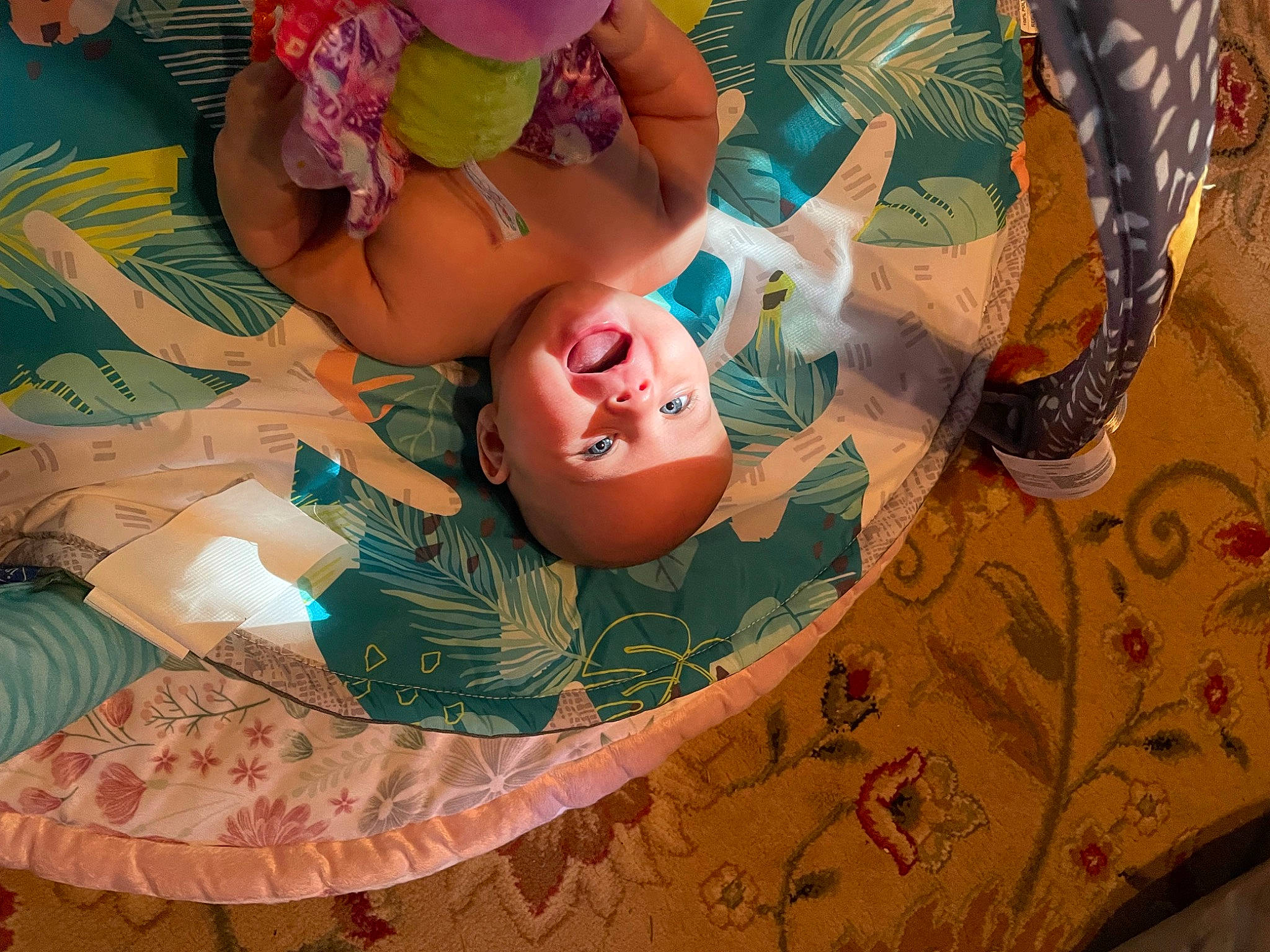 Aubrey joined the competition — help win amazing prizes! baby, baby_products, baby_toddler_clothing, child, comfort, event, flooring, fun, happy, linens, nail, pattern, person, room, textile, toddler, toy, wood