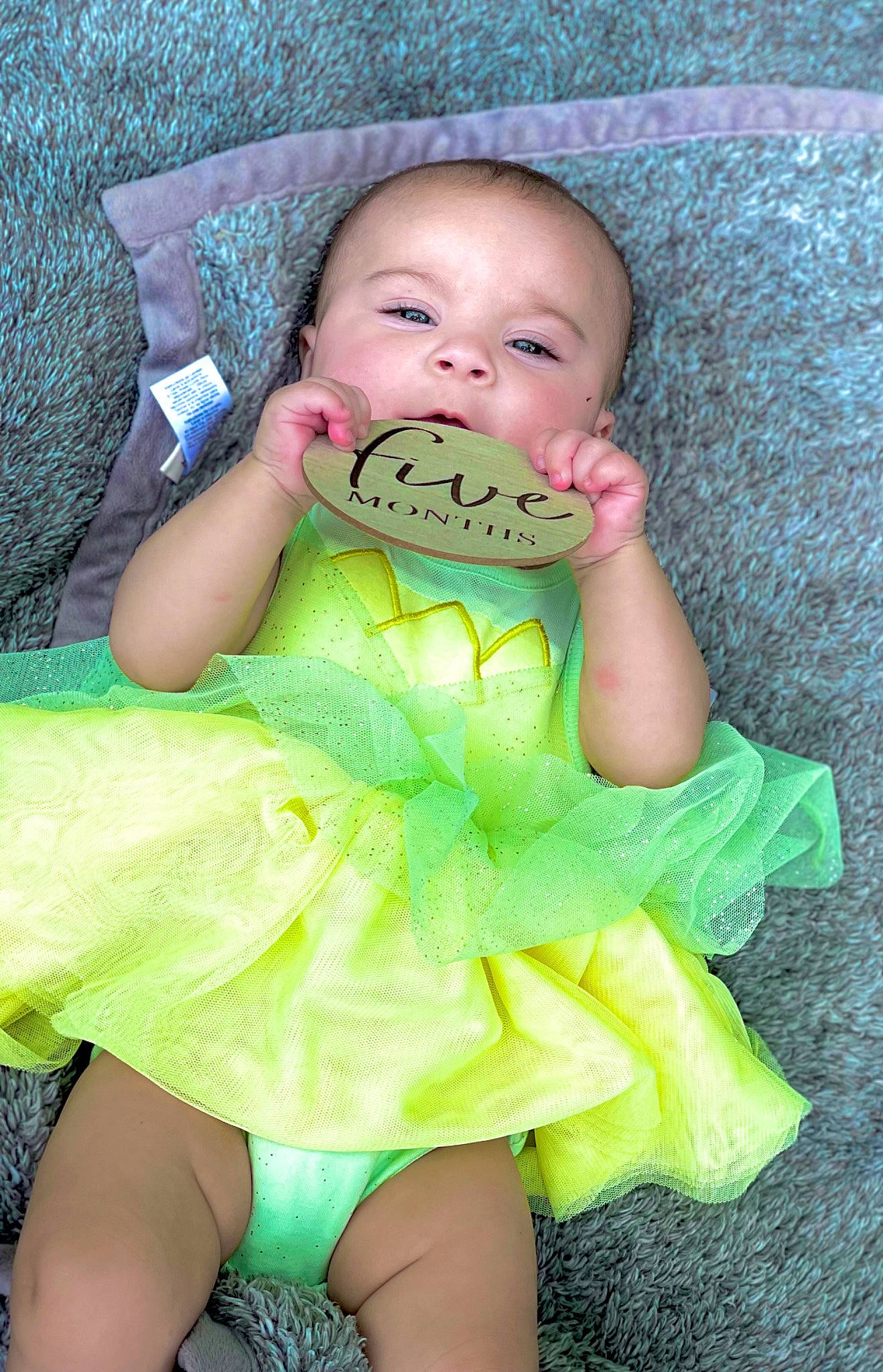 Hensley joined the competition — help win amazing prizes! baby_toddler_clothing, blue, cheek, child, dress, eye, face, facial_expression, finger, grass, hair, happy, head, human_body, iris, person, pink, product, skin, textile