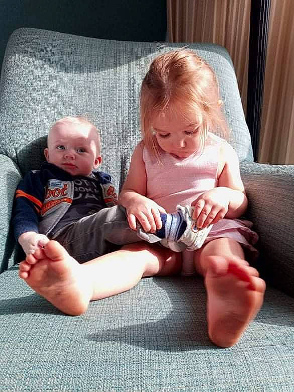 Jocelyn joined the competition — help win amazing prizes! arm, baby, baby_toddler_clothing, barefoot, comfort, curtain, finger, fun, furniture, hand, head, knee, lap, leg, leisure, mouth, person, shorts, skin, thigh