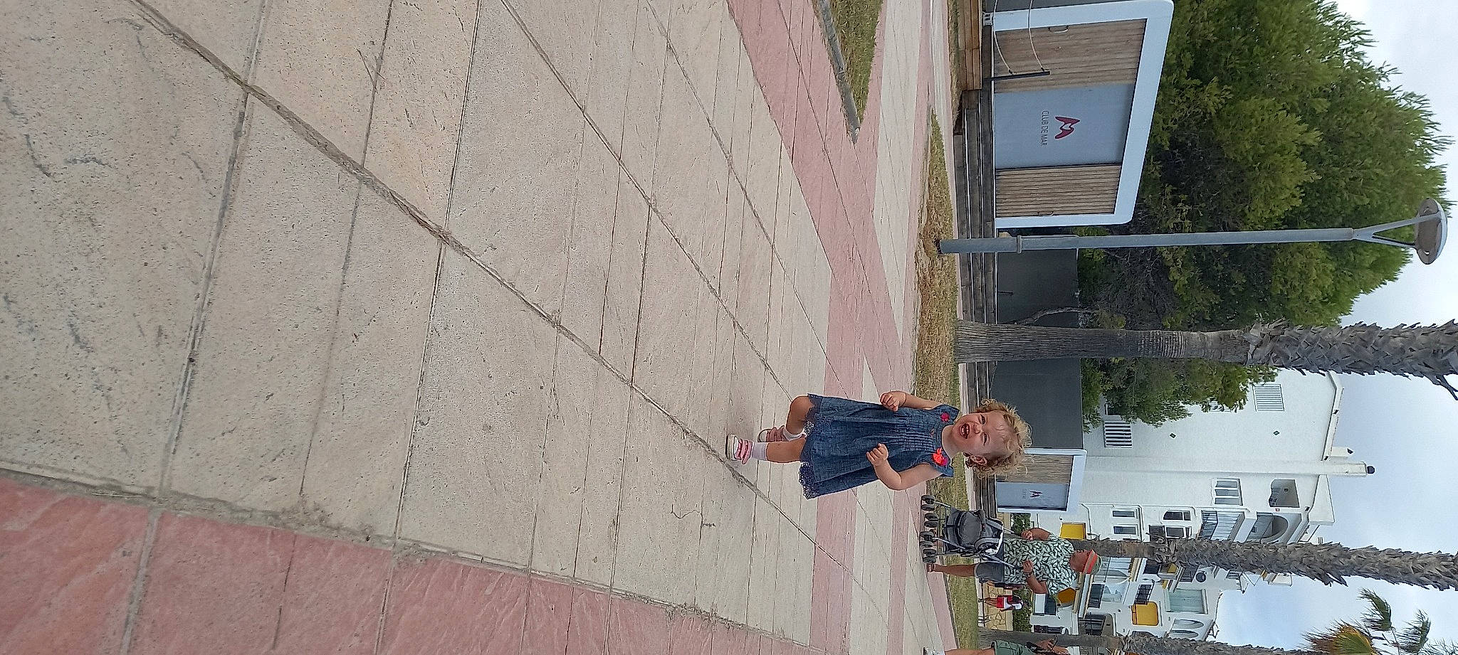 Anna participe au concours pour gagner de l'argent avec cette photo : brick, brickwork, building, city, composite_material, concrete, facade, flooring, flowerpot, house, line, pedestrian, person, plant, road, road_surface, sidewalk, street, tree, wall
