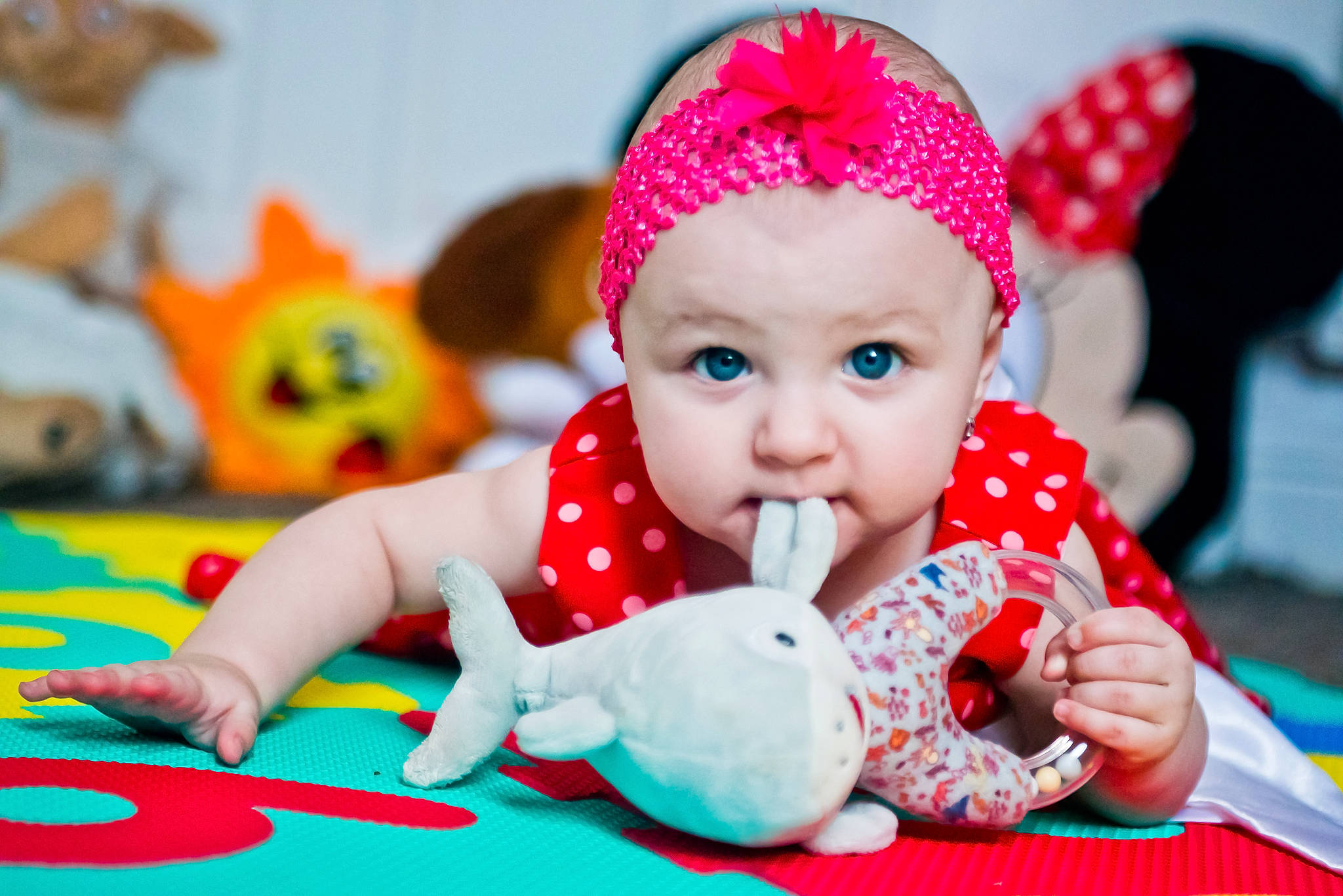 Francesca is registered to the contest to win money with this photo: baby, baby_playing_with_toys, baby_products, baby_toddler_clothing, baby_toys, child, event, face, fun, happy, head, headwear, holiday, leisure, nail, person, pink, skin, textile, toddler