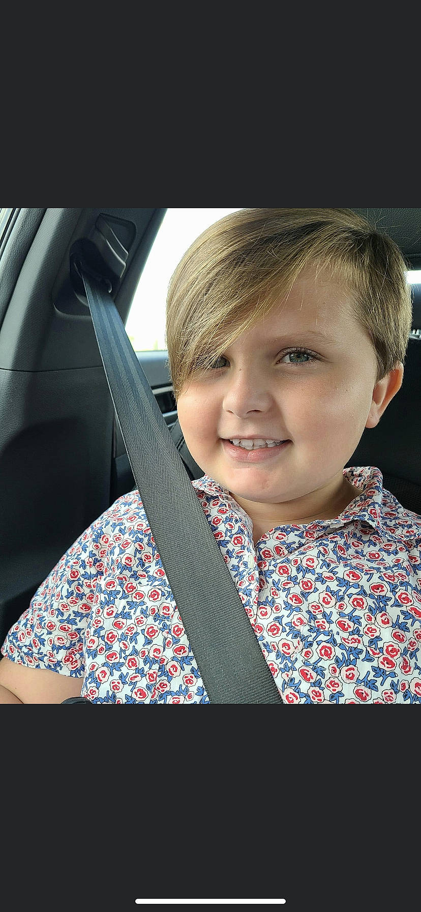 Finley joined the competition — help win amazing prizes! auto_part, automotive_design, blond, car_seat, car_seat_cover, electric_blue, face, flash_photography, fun, hair, happy, iris, joy, pattern, person, personal_luxury_car, smile, steering_wheel, street_fashion, tints_and_shades