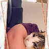 Taz participe au concours pour gagner de l'argent avec cette photo : cat, animal, pet, snuggling, arm, person, purple_clothing, indoor, couch, comfort, closeup, feline, white_and_brown_cat, marble_background, glitter_frame, relaxation, cute, domestic, cozy, portrait