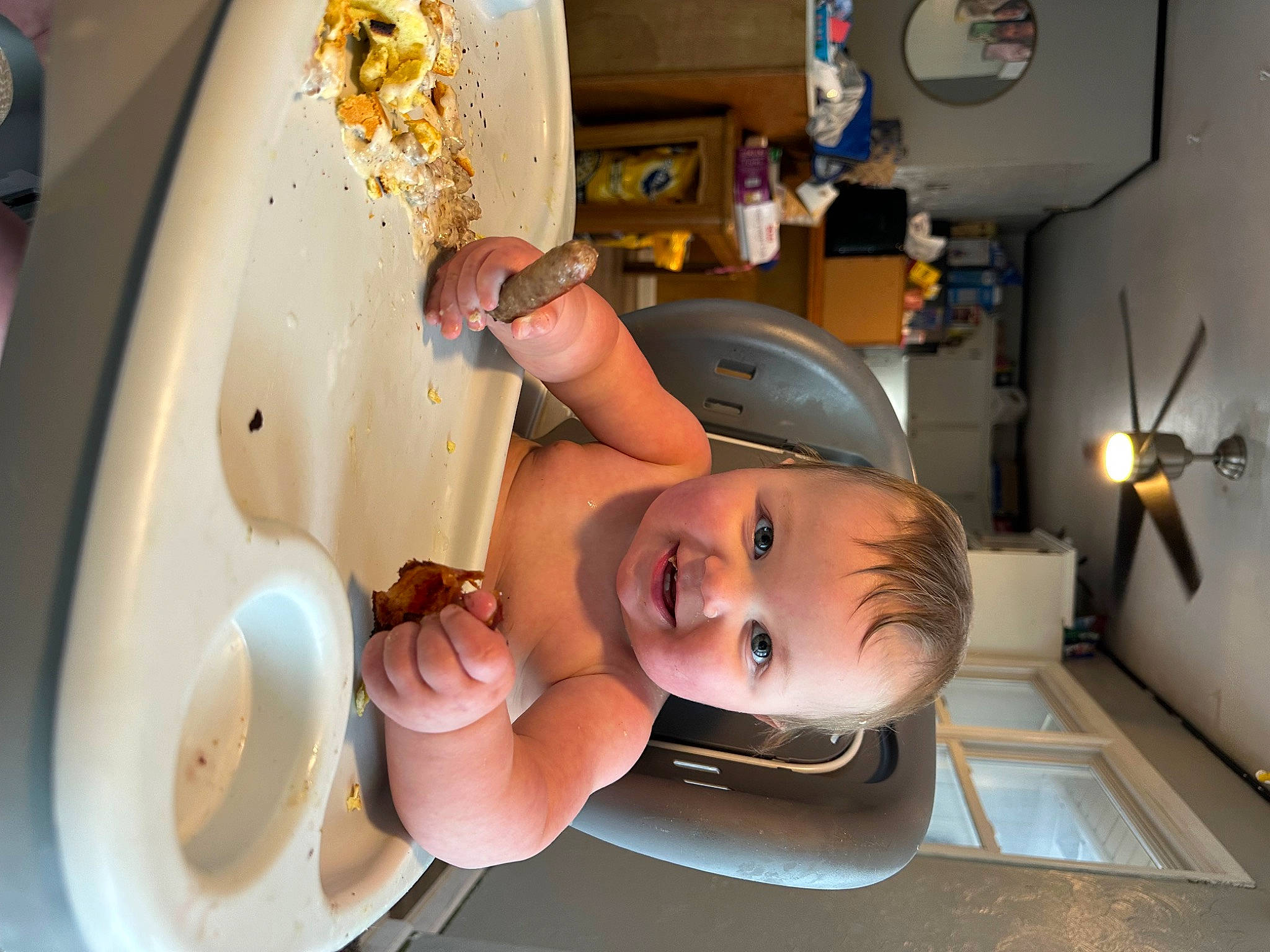 Megan joined the competition — help win amazing prizes! baby, bathing, bathroom, child, comfort_food, food, food_craving, fun, happy, hat, joy, machine, person, picture_frame, plumbing_fixture, room, smile, toddler, toilet