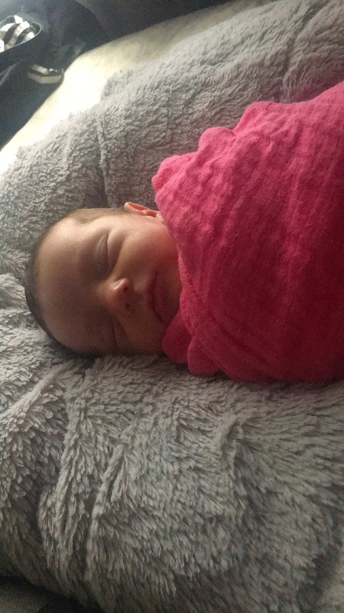 Vada is registered to the contest to win money with this photo: baby, bedtime, birth, child, comfort, hand, nap, person, pink, skin, sleep, toddler