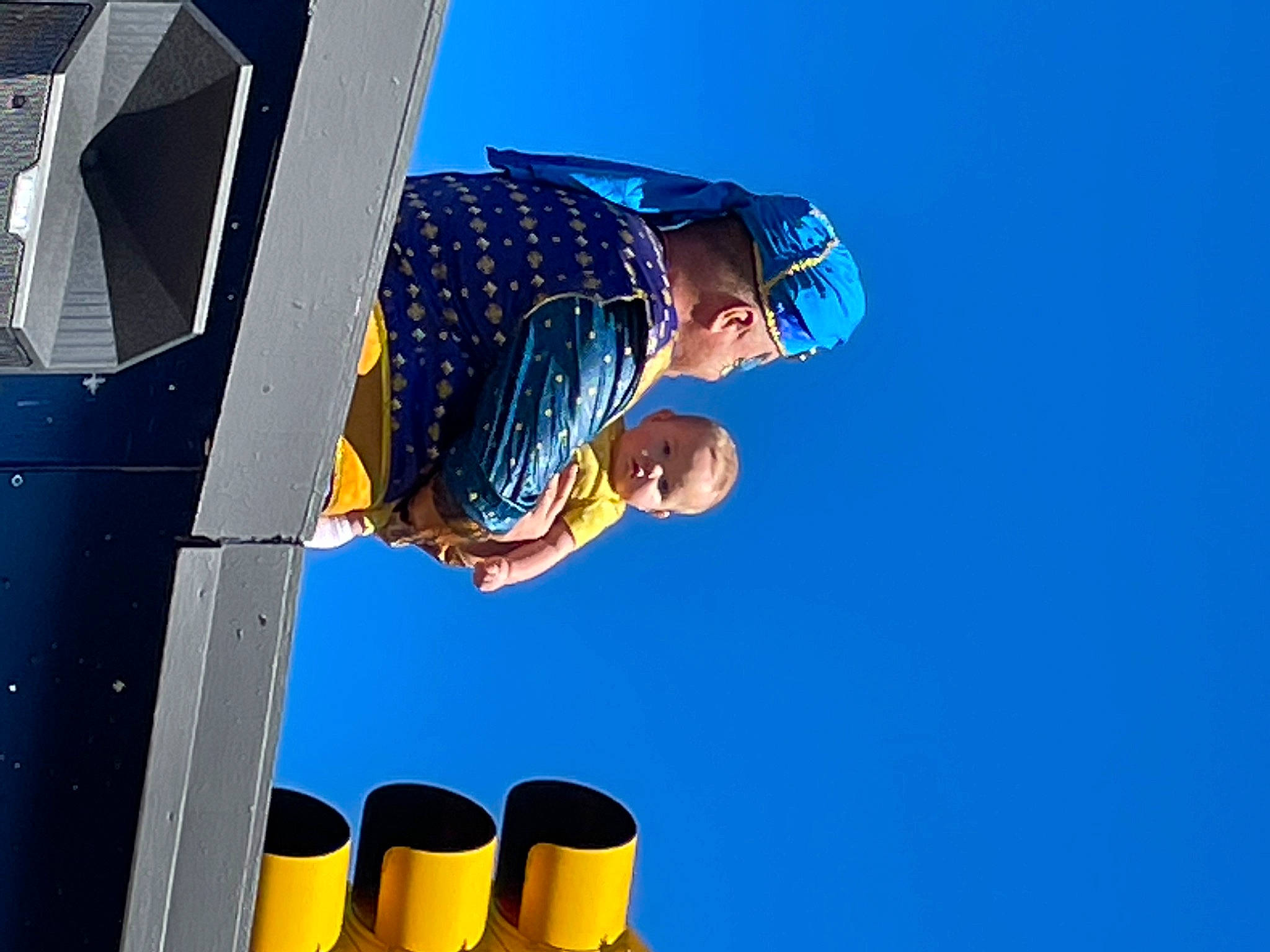 Harland joined the competition — help win amazing prizes! blue, cylinder, elbow, electric_blue, fun, gesture, hat, leisure, person, recreation, sky, sleeve, travel, world, wrist