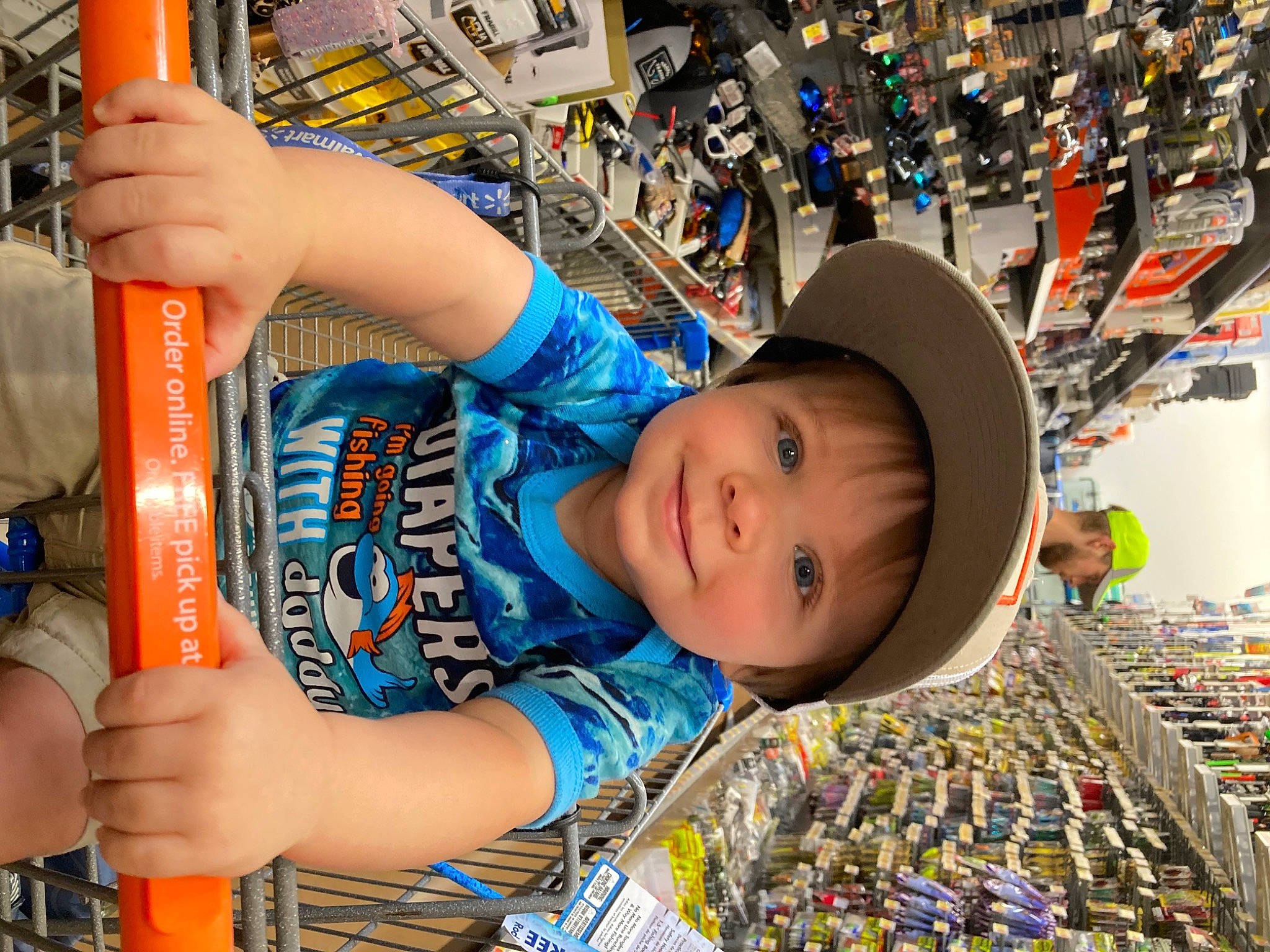 Jaxtyn joined the competition — help win amazing prizes! cap, child, city, community, customer, electric_blue, fan, fun, grocery_store, hat, headgear, headwear, helmet, joy, leisure, market, person, personal_protective_equipment, product, retail