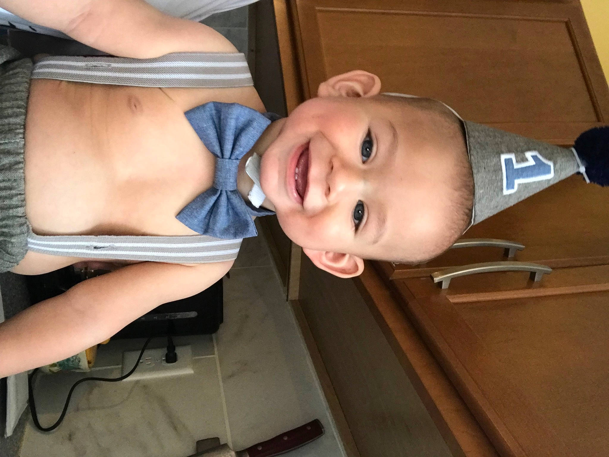 Kasen joined the competition — help win amazing prizes! baby, baby_products, baby_toddler_clothing, chair, chest, child, elbow, fun, happy, hat, joy, person, sitting, smile, toddler, wood