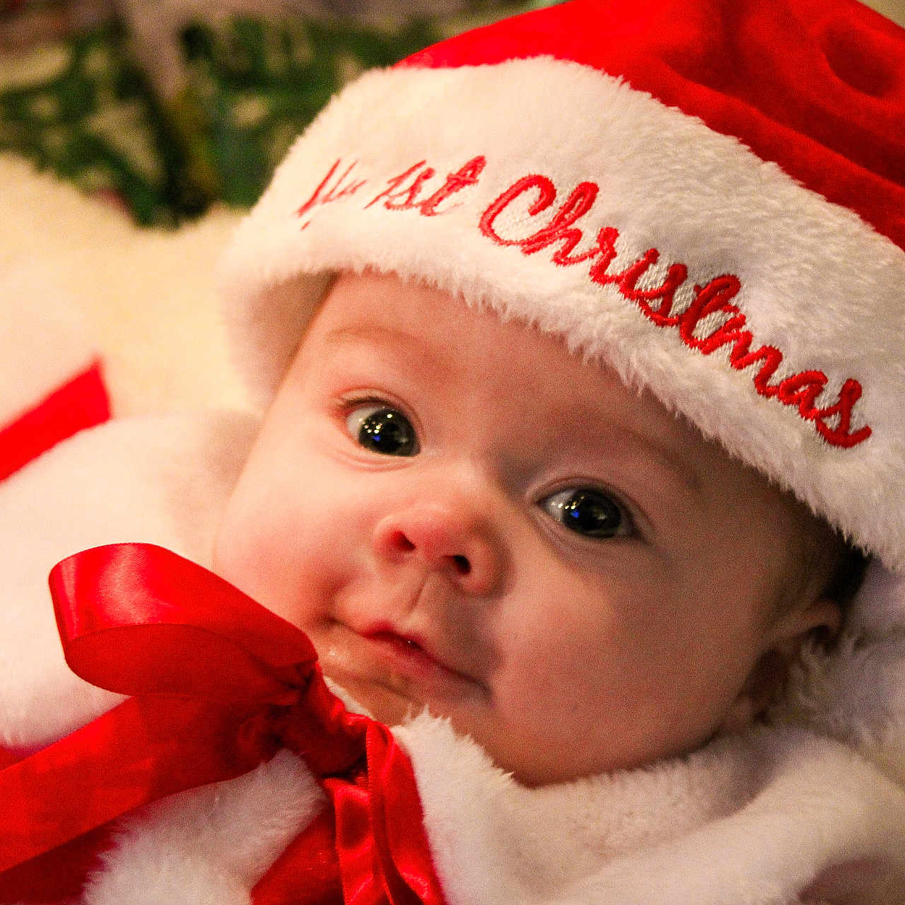 Amberlee joined the competition — help win amazing prizes! baby, beanie, bodypart, bonnet, cap, clothing, elf, face, festival, finger, hand, happy, hat, head, hood, newborn, person, photography, portrait, smile