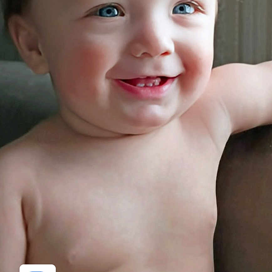 Björn joined the competition — help win amazing prizes! baby, child, smiling, blue_eyes, shirtless, portrait, happy, face, infant, skin, human, arm, hair, sitting, closeup, indoors, cute, expression, person, background