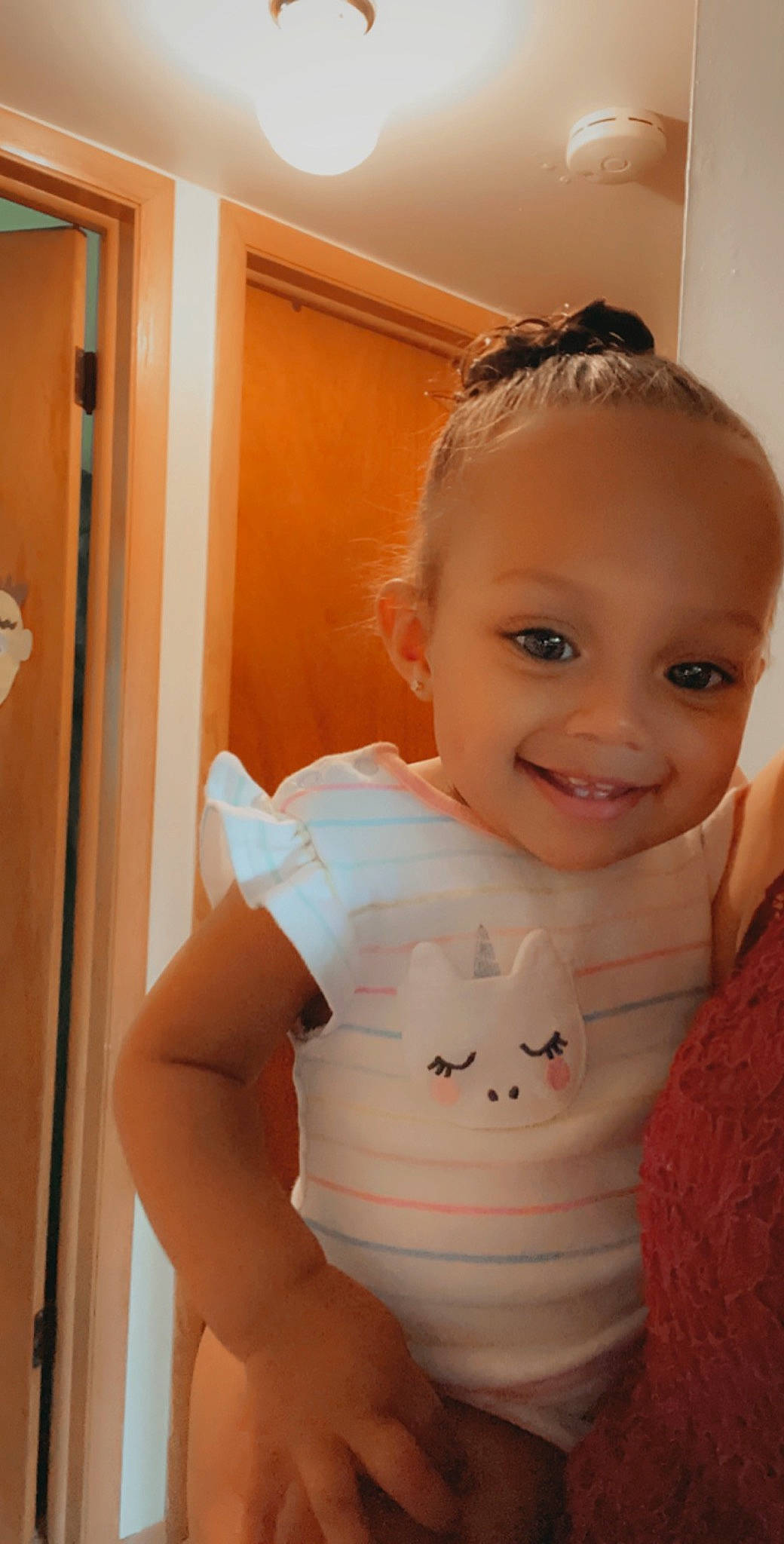 Jordyn is registered to the contest to win money with this photo: baby, baby_toddler_clothing, hair_accessory, headband, joy, person, pink, shoulder, skin